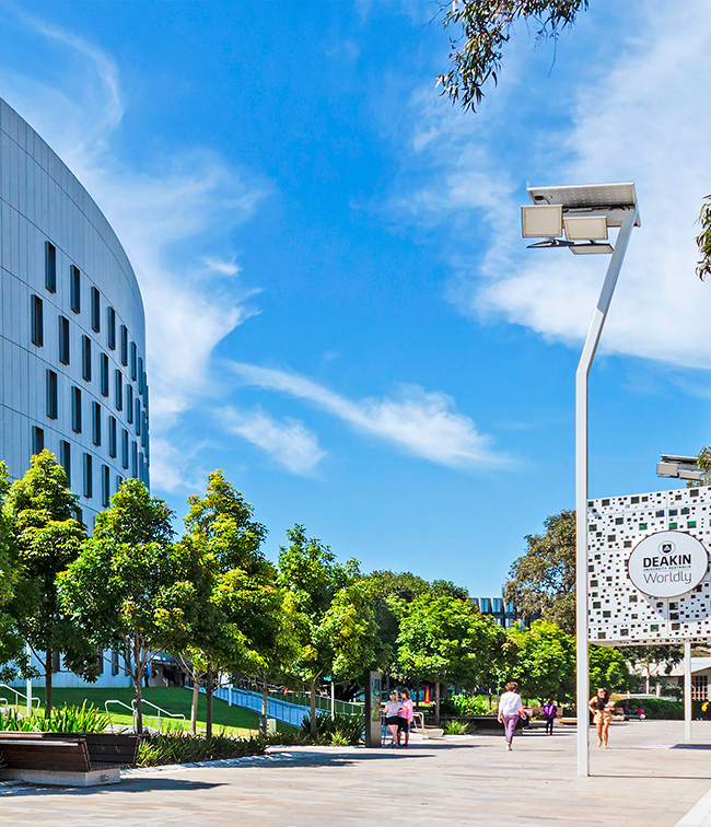 Deakin University - Students in main walkway