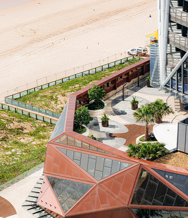 Jewel - View of planting and tiles