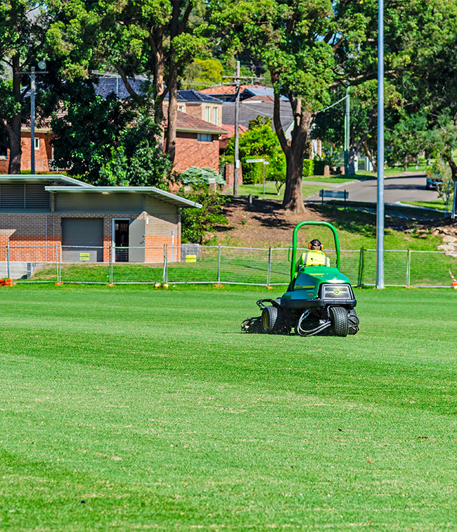 Renown Reserve - Mowing Newly Renovated Sport Field